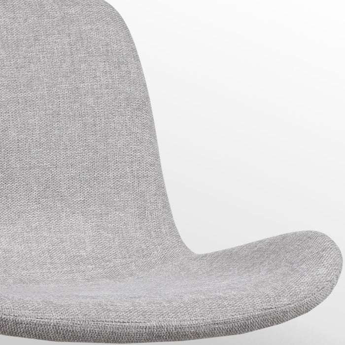 Nolon Nora-Fé Eetkamerstoelen Set van 2 - Lichtgrijs - Witte Poten