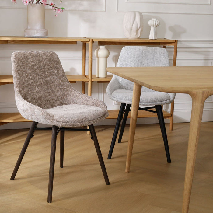 Nolon Nena-Isa Eetkamerstoel Bruin - Stof - Walnoot Poten