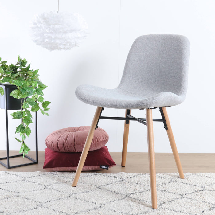 Nolon Nena-Fé Eetkamerstoelen Set van 2 - Lichtgrijs - Hout