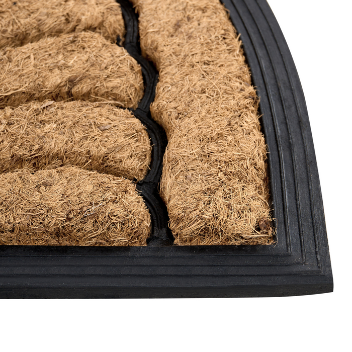 Beliani - KORYAK - Deurmat - Natuurlijk|Zwart - 45 x 75 cm - Polyester