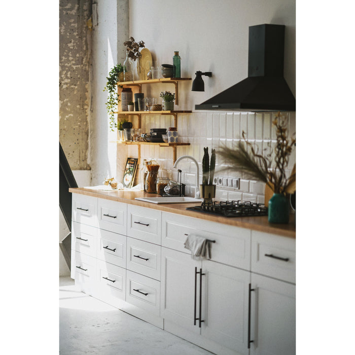 XIVADA Handgreep Reza - Aluminium - 20 cm - Zwart - Set van 2