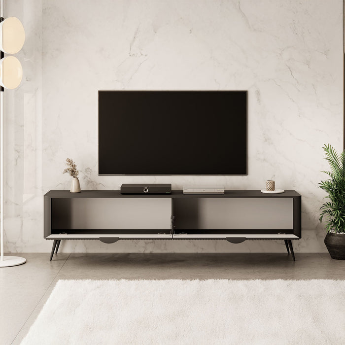 Meubella - TV-Meubel Lima - Zwart - 200 cm