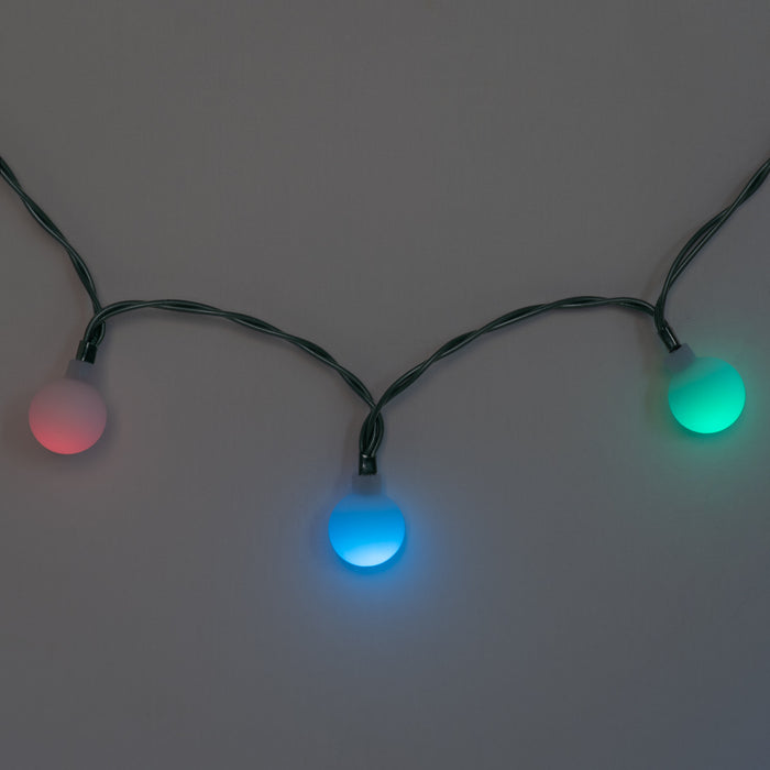 QAZQA Buiten lichtsnoer 7m incl. LED 50-lichts RGBW solar- Festival