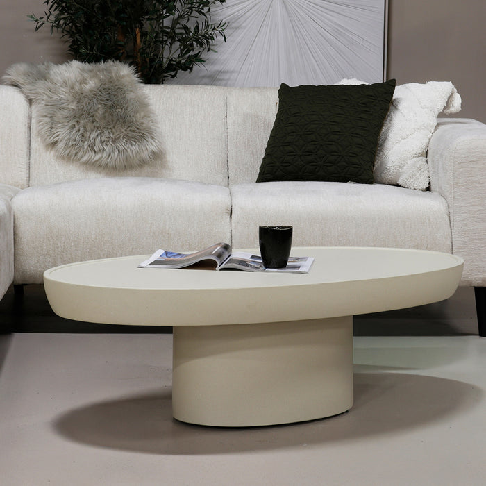 DÉJA Living - Salontafel Betonlook Beige - 120x65x39cm - Livinia