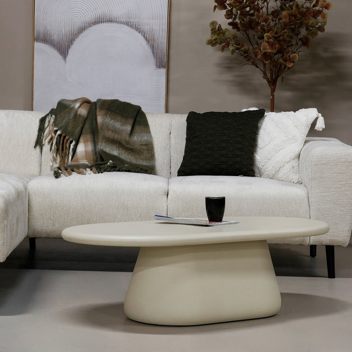 DÉJA Living - Salontafel Composiet Beige - 120x65x39cm - Riva