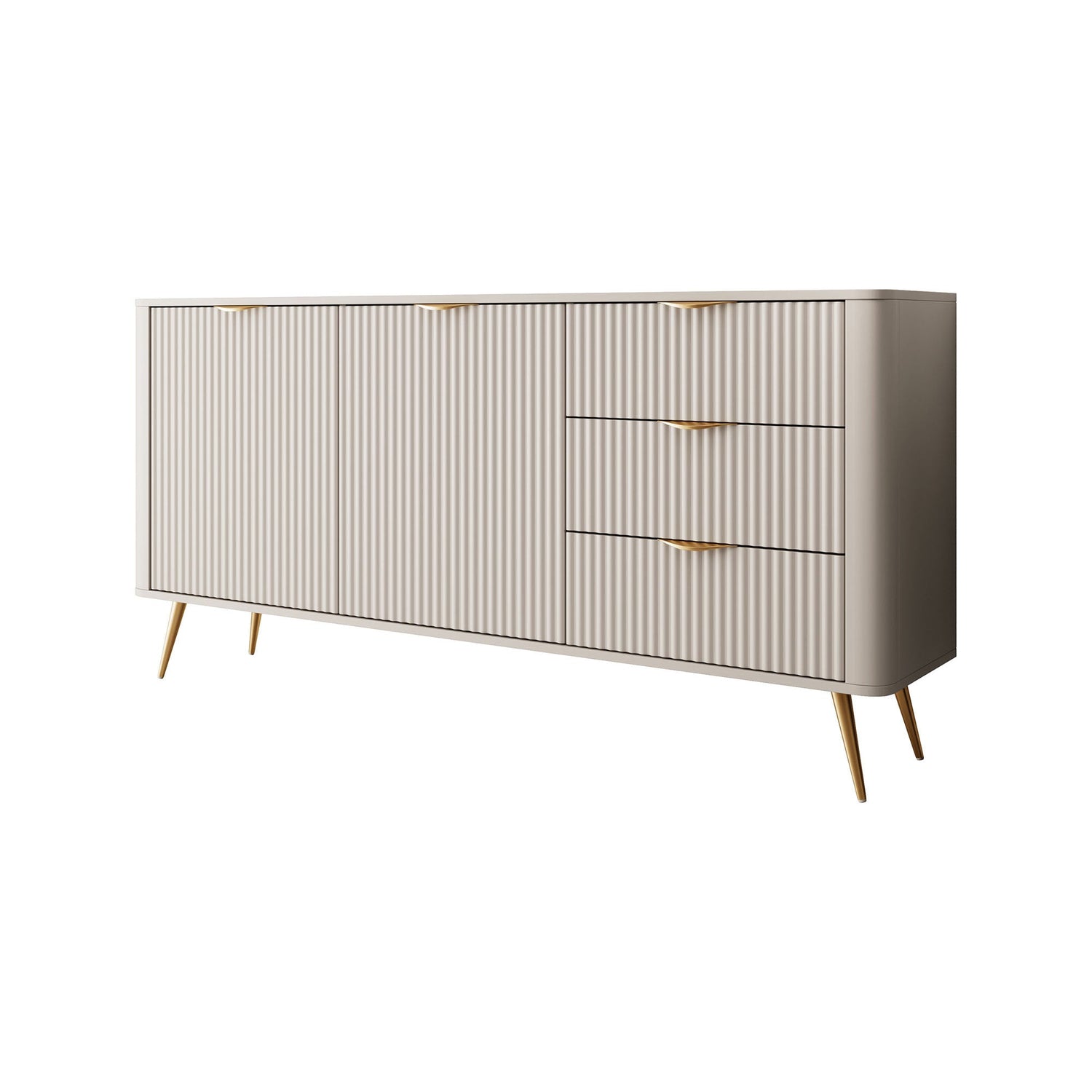 Meubella - Dressoir Lima - Beige - 163 cm