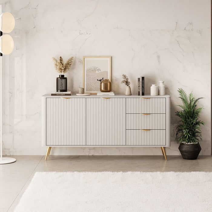 Meubella - Dressoir Lima - Beige - 163 cm