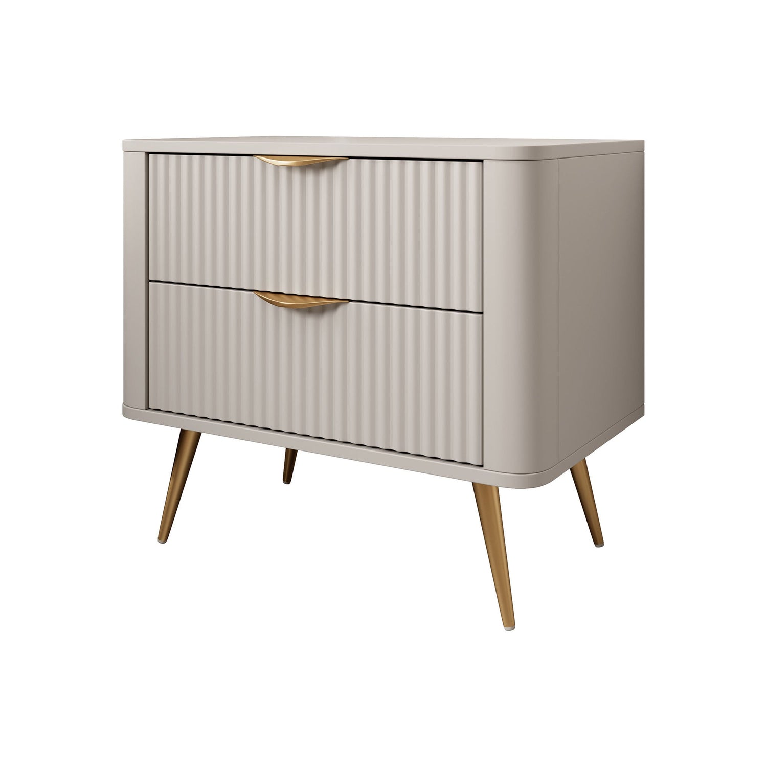 Meubella - Nachtkastje Lima - Beige - 63 cm