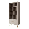 Meubella - Boekenkast Lima - Beige - 88 cm