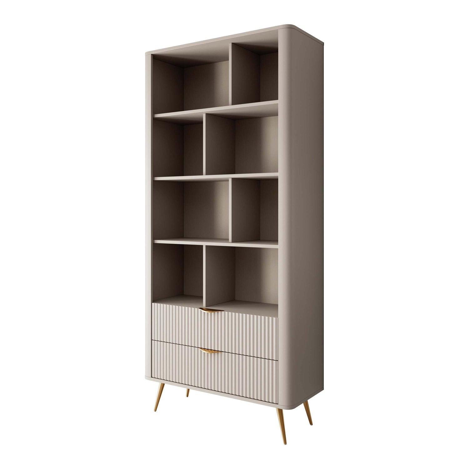 Meubella - Boekenkast Lima - Beige - 88 cm
