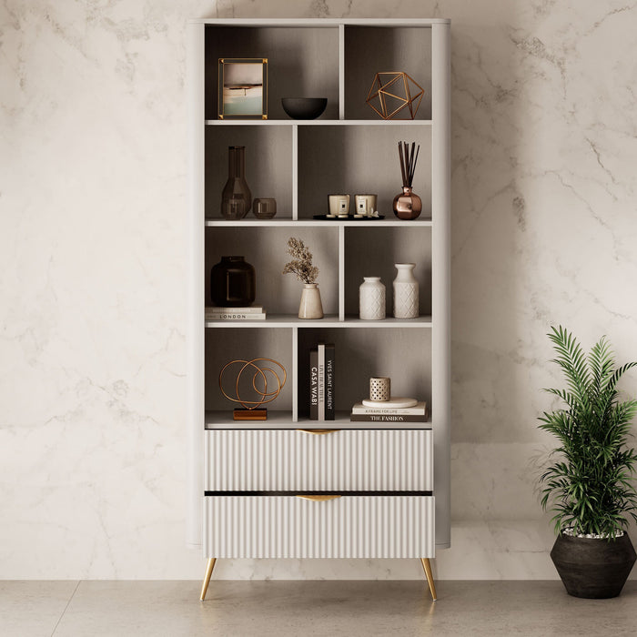 Meubella - Boekenkast Lima - Beige - 88 cm