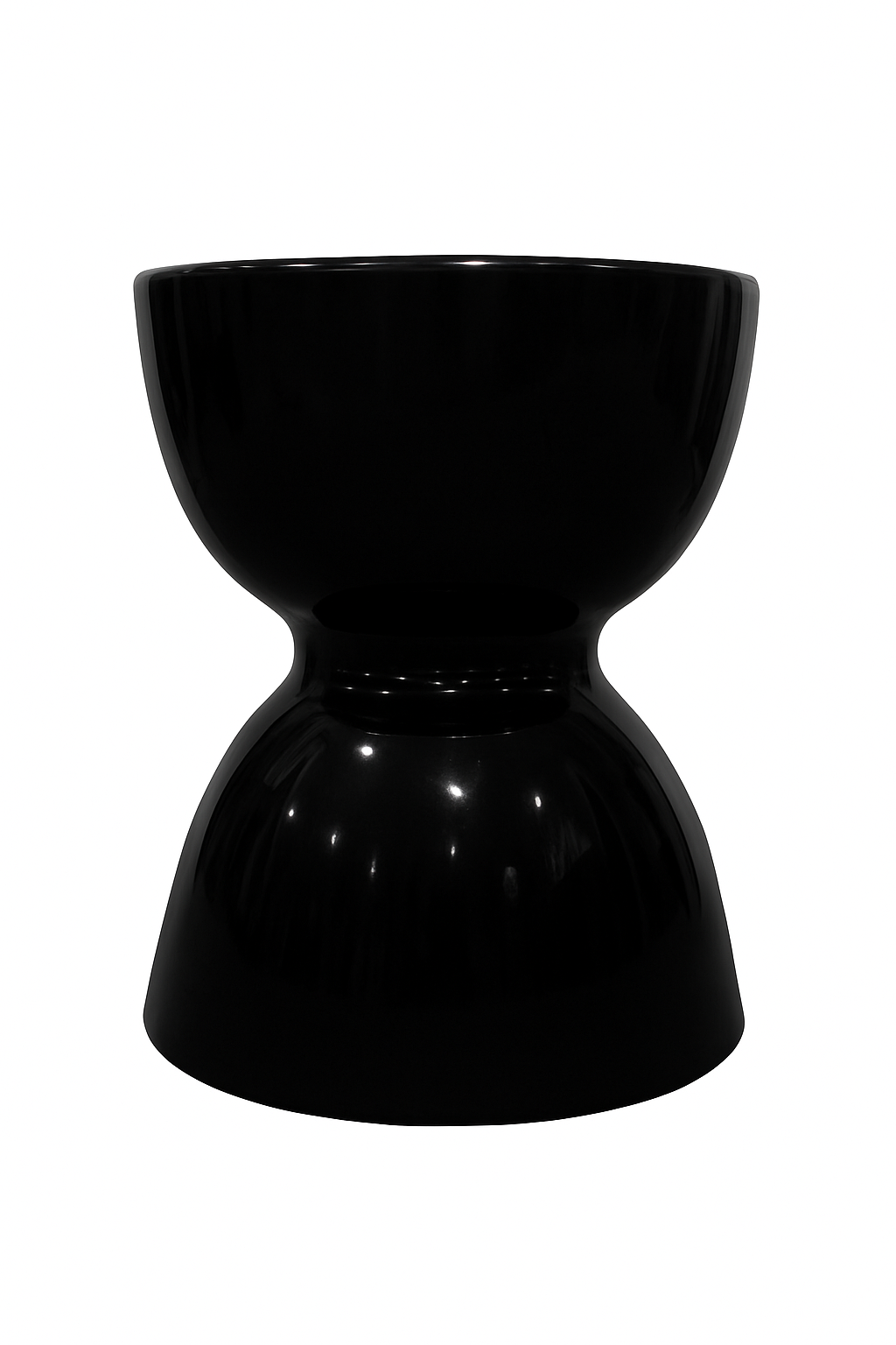 Fine Asianliving Keramische Kruk Zwart Handgemaakt -