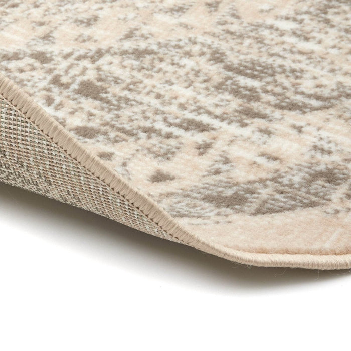 Interieur05 Rond vintage Vloerkleed Aila Zand|Beige - 240 x 240 cm