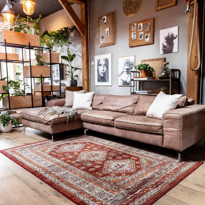 Interieur05 Vintage Vloerkleed Aila Rood|Oranje - 240 x 330 cm