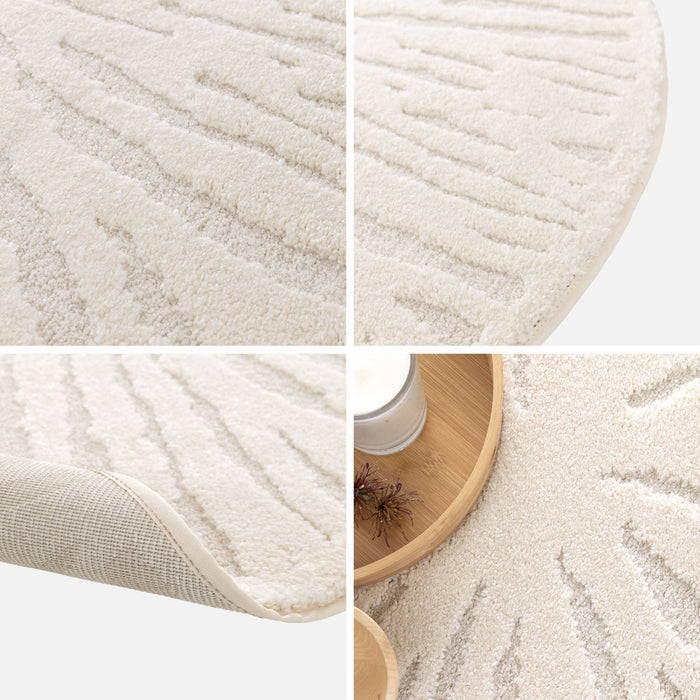 sweeek - Rond binnentapijt, Ø160cm, crèmekleurig
