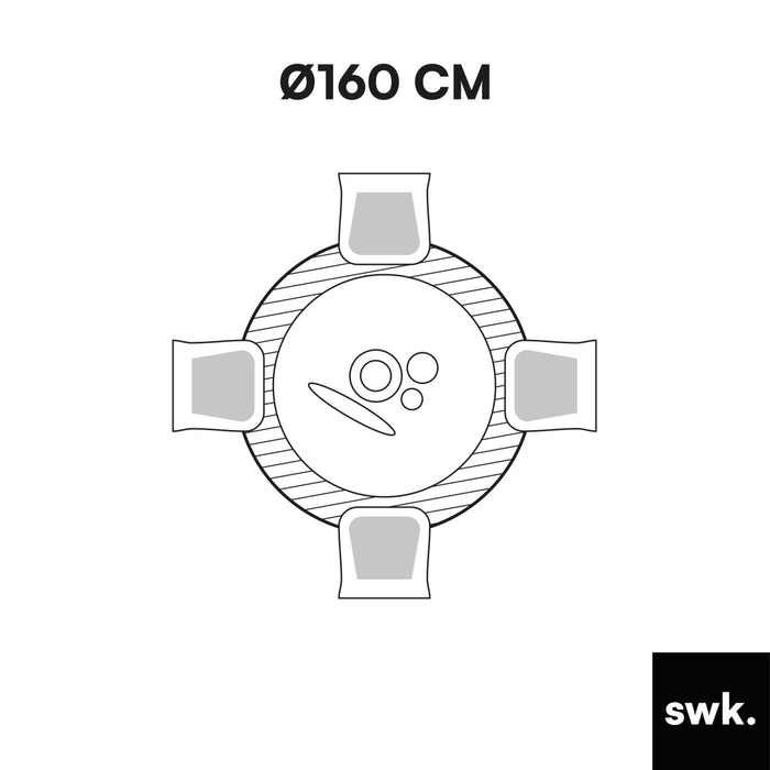 sweeek - Rond binnentapijt, Ø160cm, crèmekleurig