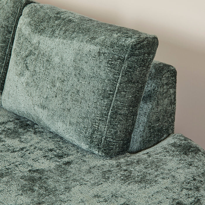 StarFurn - Bank Groen Stof - 264x192x84cm - Alma Rechts