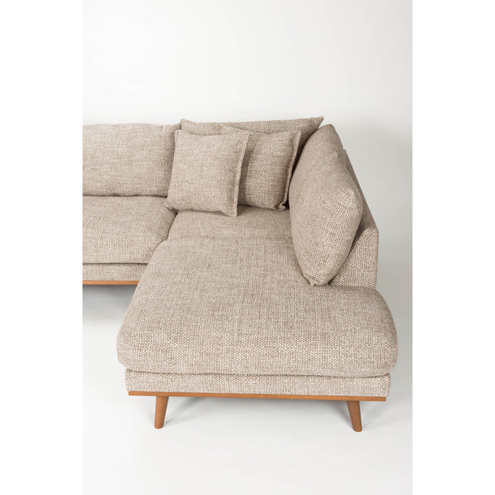 Housecraft Living Hagen 4,5 zitsbank| hoekbank Rechts Bruin