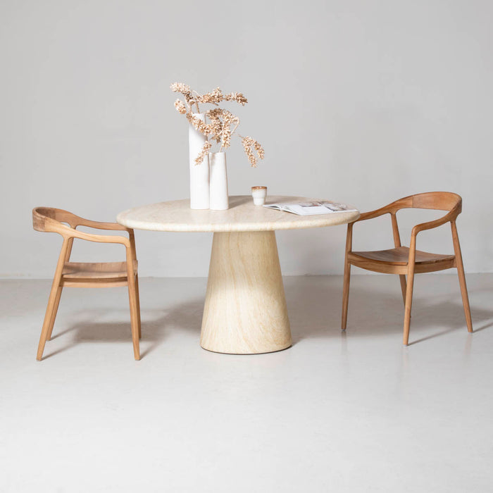 DÉJA Living - Eettafel Lichtbruin Eco Composiet - 130x130x76cm - Vejen