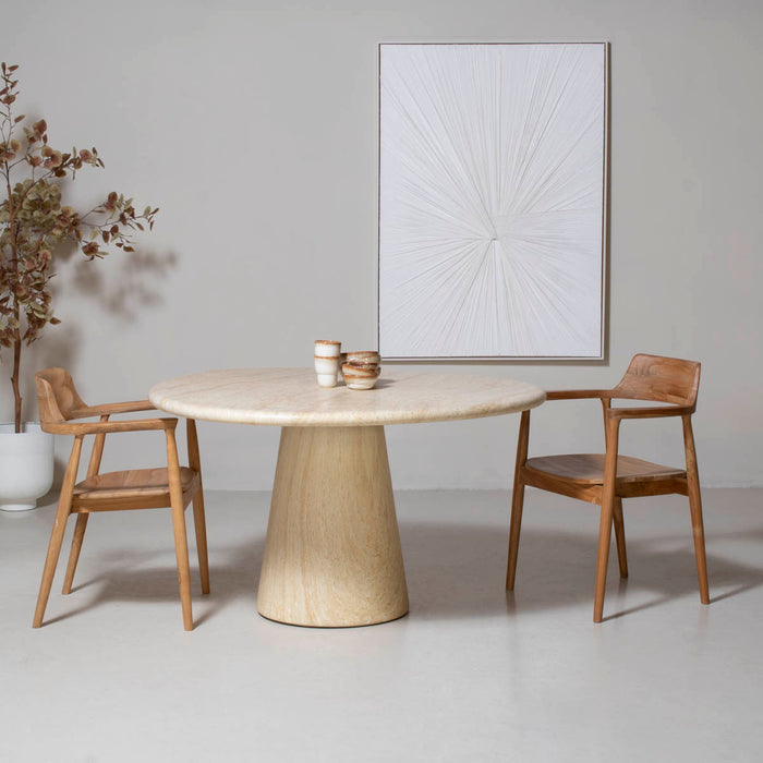 DÉJA Living - Eettafel Lichtbruin Eco Composiet - 130x130x76cm - Vejen
