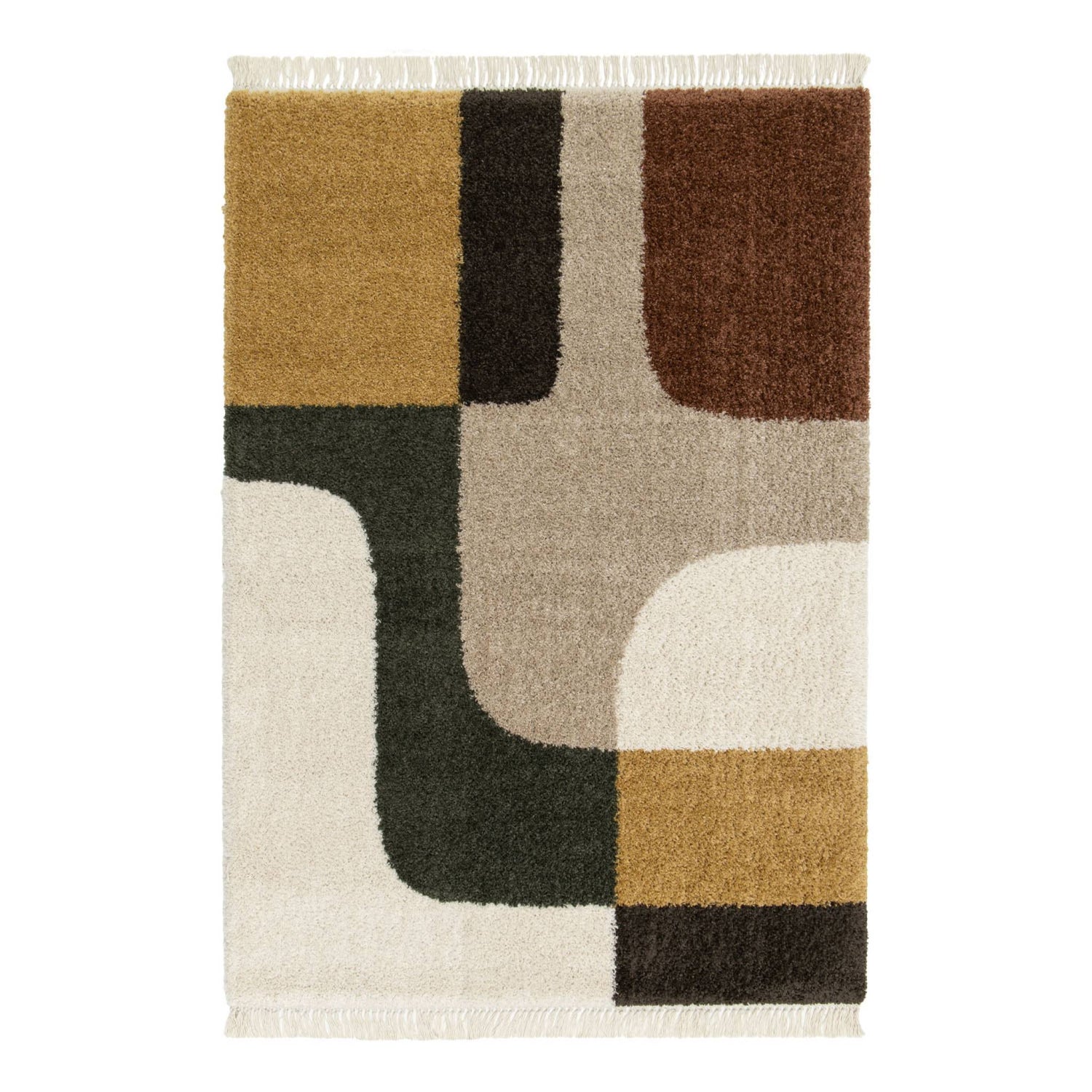 sweeek - Binnentapijt met geometrische patronen, meerkleurig met