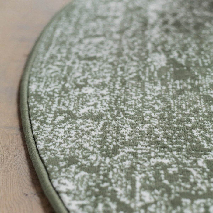 Vintage Vloerkleed Bloom rond - Groen - EVA Interior - 100 x 100 cm