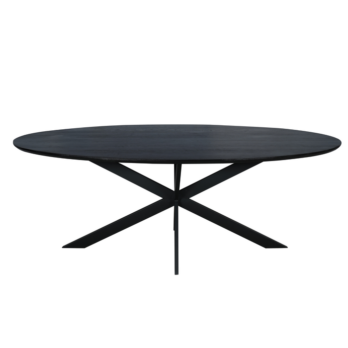 Starfurn Eiken eettafel Ferris | Ovaal 210 cm | Zwart