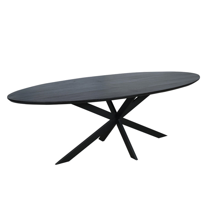 Starfurn Eiken eettafel Ferris | Ovaal 240 cm | Zwart