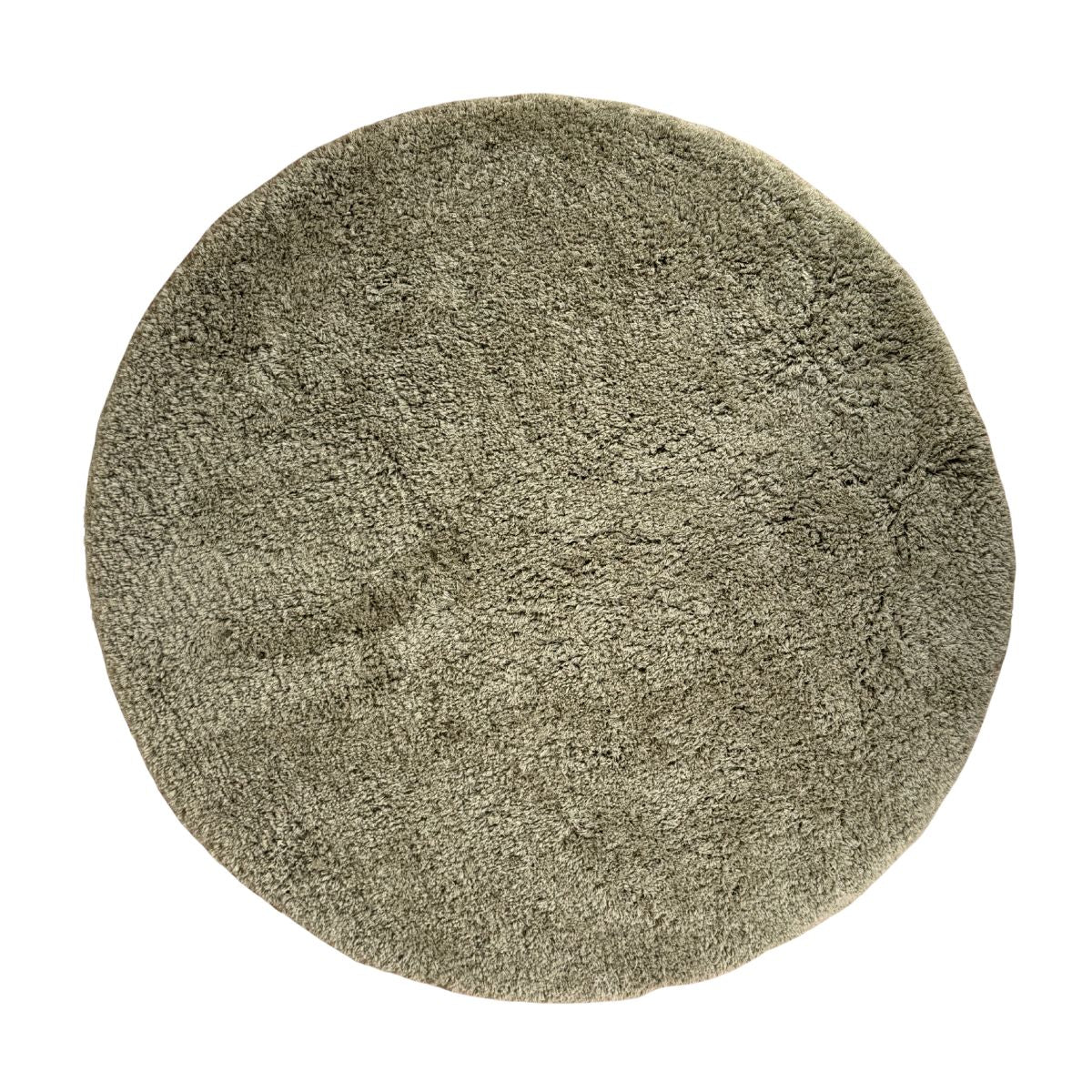 Rond hoogpolig vloerkleed Pilo groen polyester Interieur05