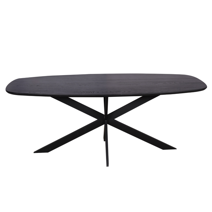 Starfurn Eiken eettafel Ferris | Deens Ovaal 200 cm | Zwart