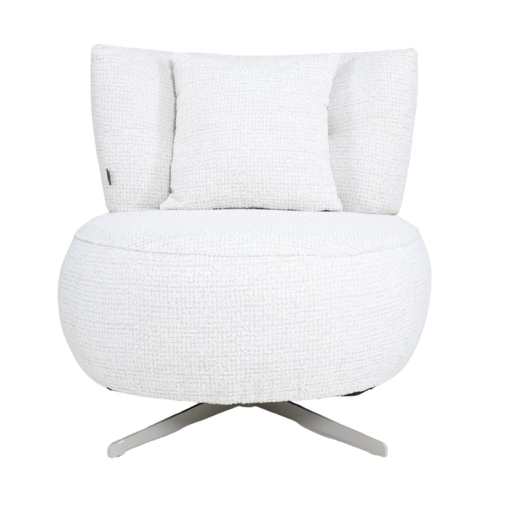 Bronx71 Fauteuil Fallon draaibaar gemêleerde stof beige