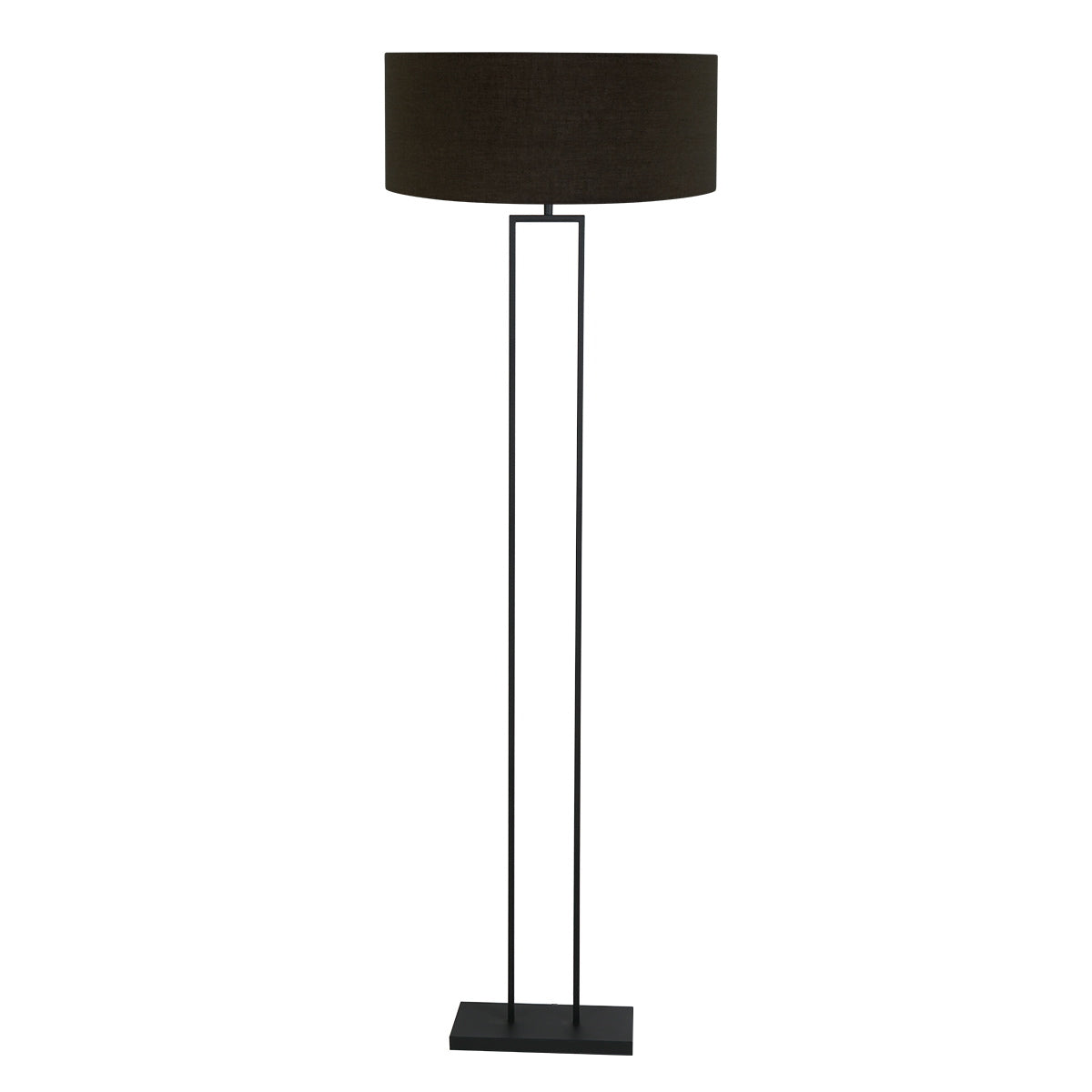 Steinhauer - vloerlamp - Stang - zwart - linnen metaal - Ø 50cm - E27