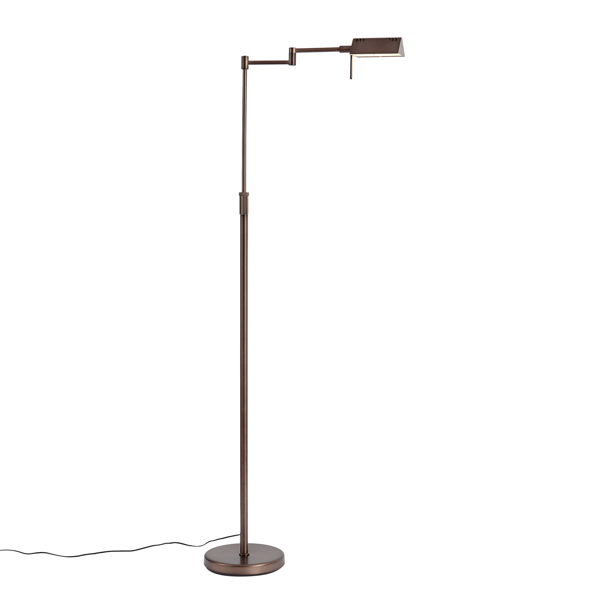 QAZQA Design vloerlamp donker brons incl. LED met touch dimmer -