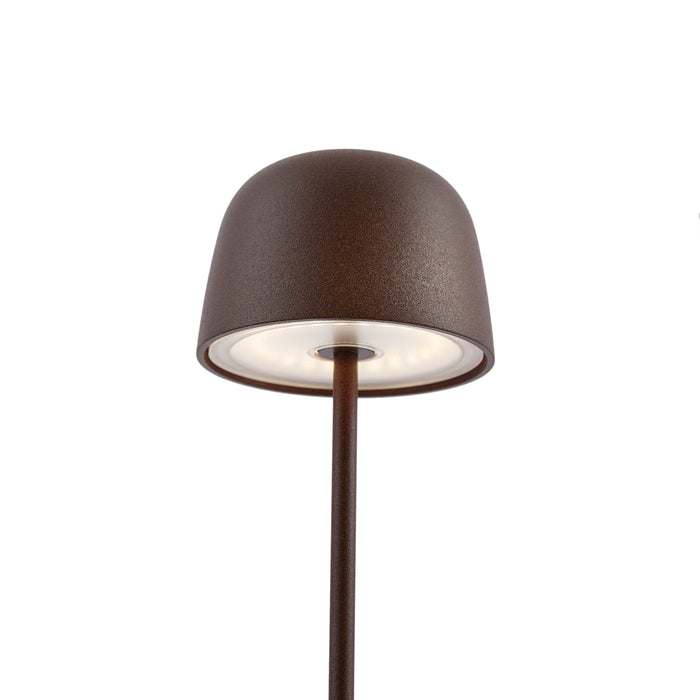 QAZQA Tafellamp roestbruin incl. LED oplaadbaar met laadstation IP65