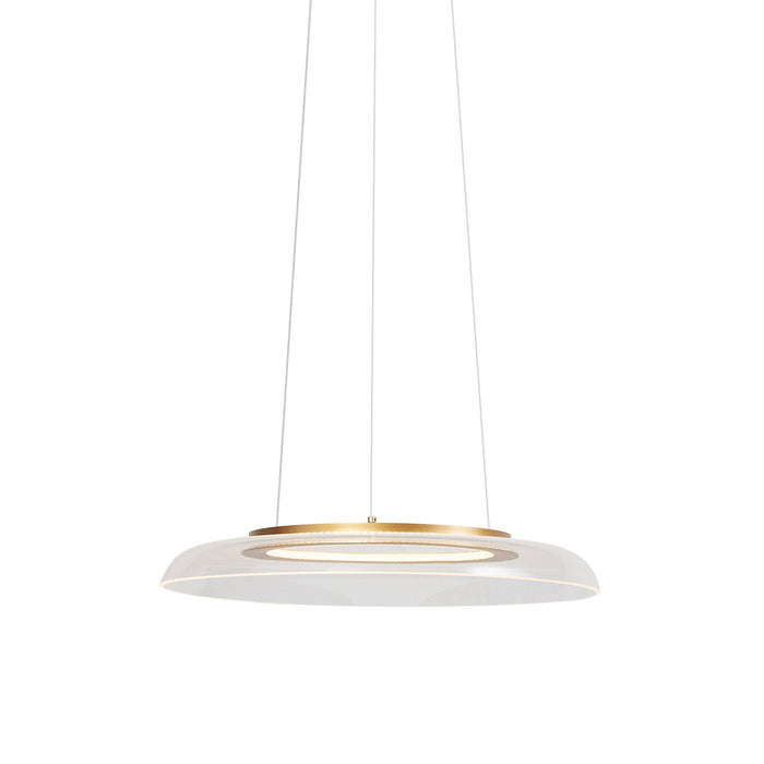 QAZQA Design hanglamp goud en transparant 3-staps dimbaar - Scacrylic