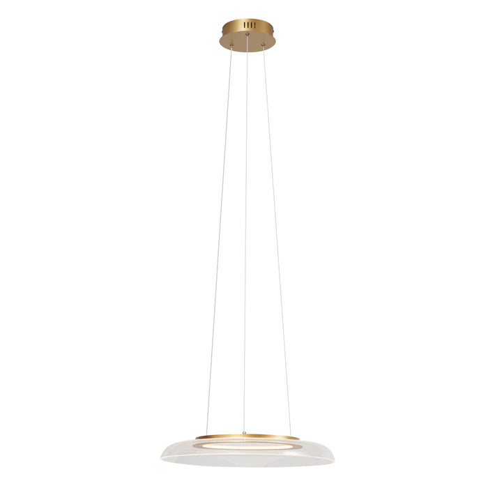 QAZQA Design hanglamp goud en transparant 3-staps dimbaar - Scacrylic