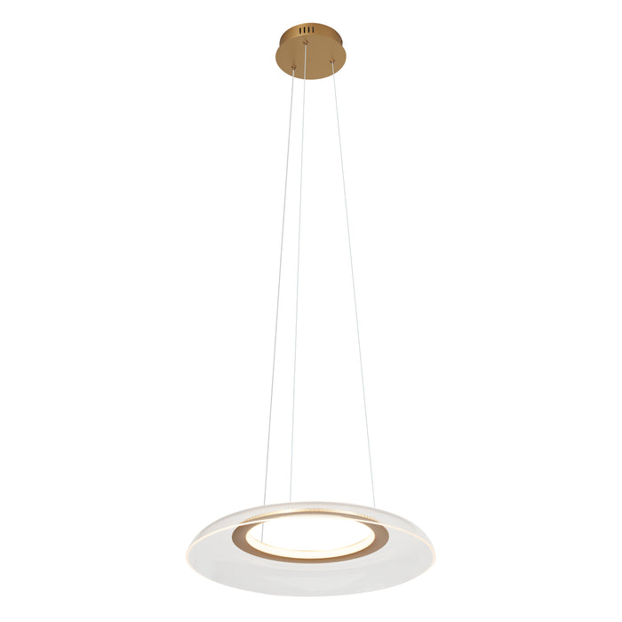 QAZQA Design hanglamp goud en transparant 3-staps dimbaar - Scacrylic