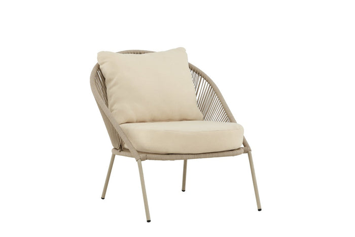 Rebellenclub Cannella Loungestoel - Set van 2 - Beige