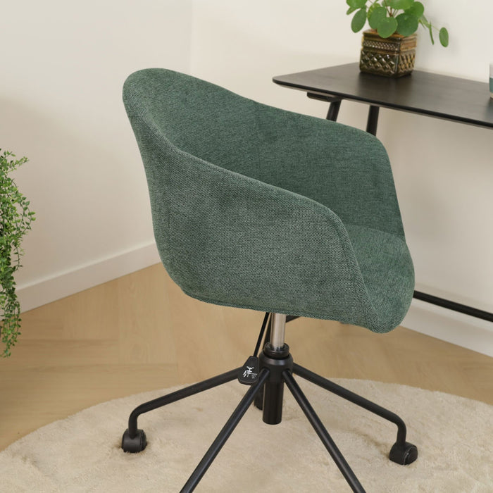 Nolon Nout-Otis Bureaustoel Donkergroen - Armleuningen - Zwart