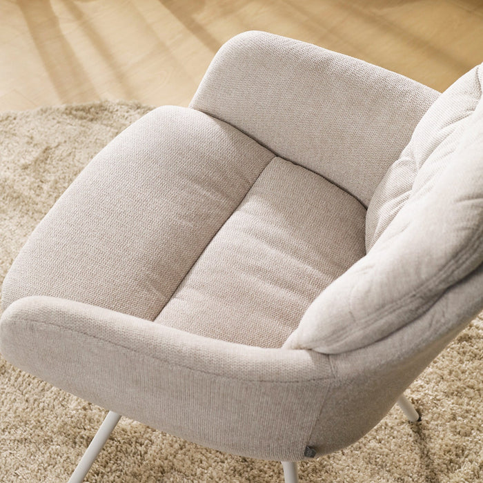 Nolon Noa-Mia Eetkamerstoel Beige - met Armleuning - Wit