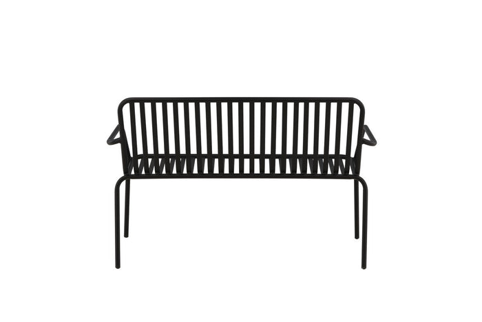 Rebellenclub Electra Tuinbankje - 130 x 64 cm - Zwart
