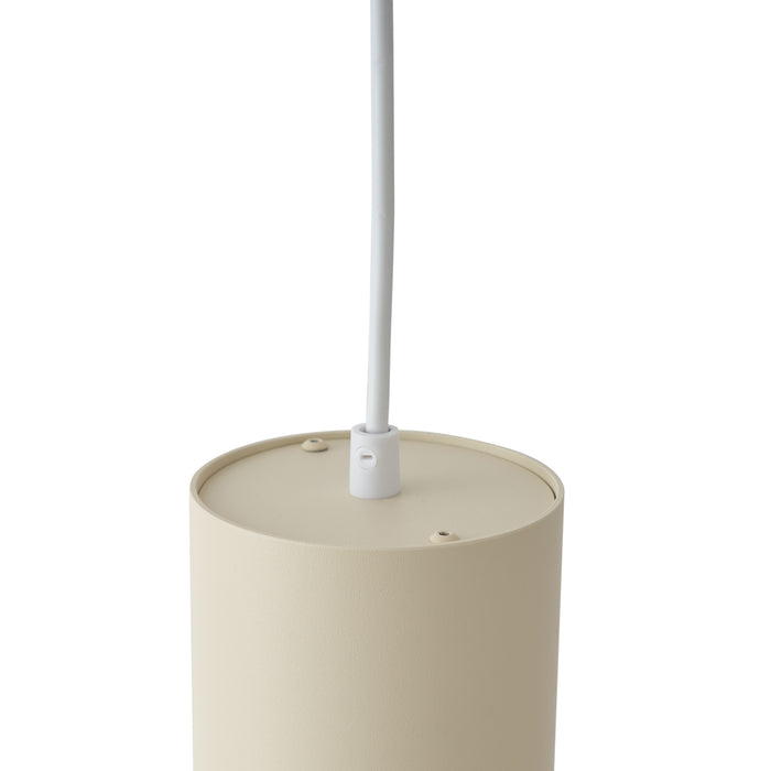 QAZQA Moderne hanglamp beige met wit voor railsysteem 1-fase GU10