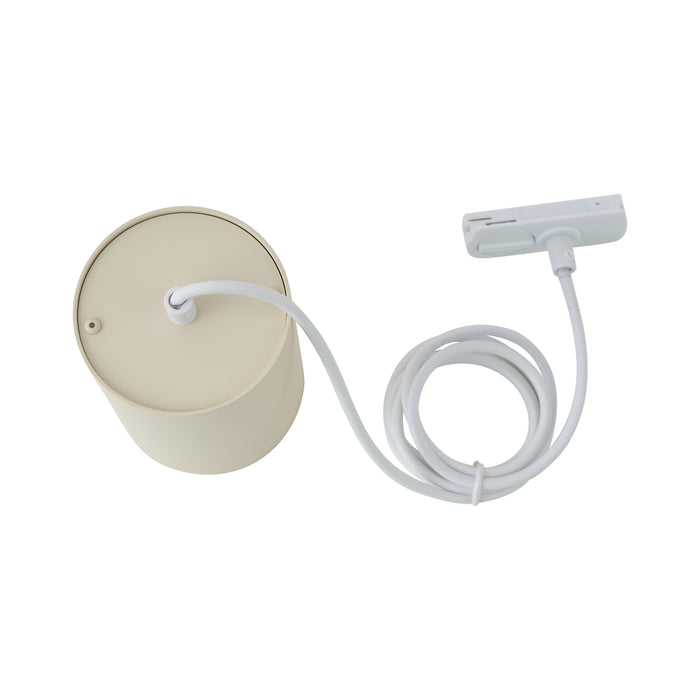 QAZQA Moderne hanglamp beige met wit voor railsysteem 1-fase GU10