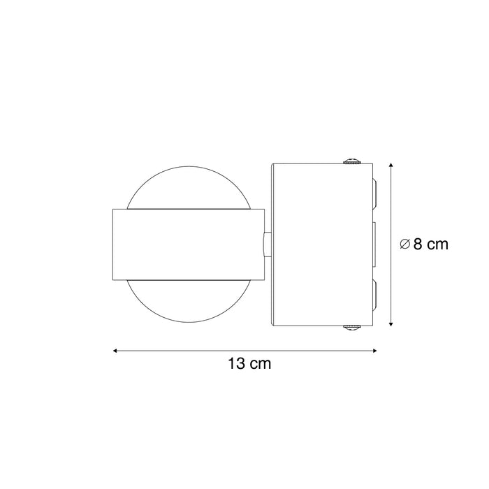QAZQA Design wandlamp donker brons incl. LED IP44 - Lens