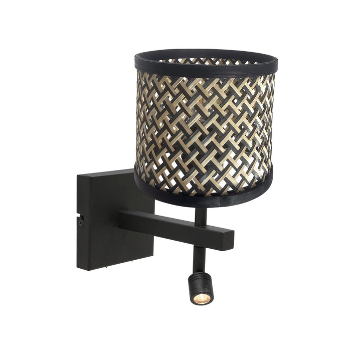 Steinhauer - wandlamp - Stang - zwart - bamboe metaal - bedlampje -