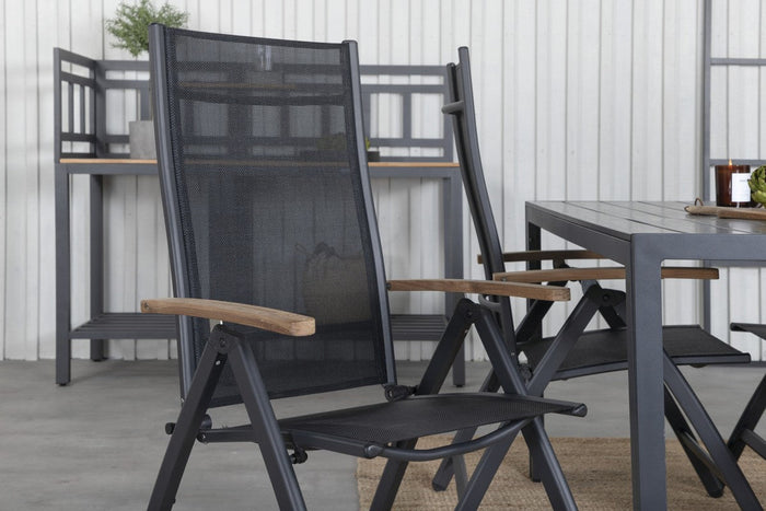 Rebellenclub Castor Verstelbare Tuinstoel - Set van 2 - ZwartÊ