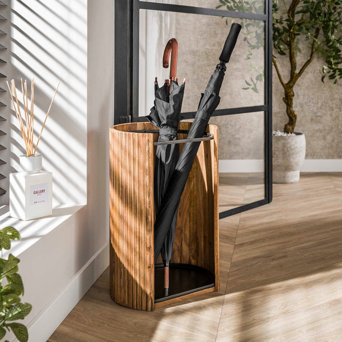 Giga Meubel - Paraplubak Zand Mangohout - 28x33x50cm - Wave