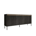 Meubella - Dressoir Timoteo - Mat zwart - 193 cm