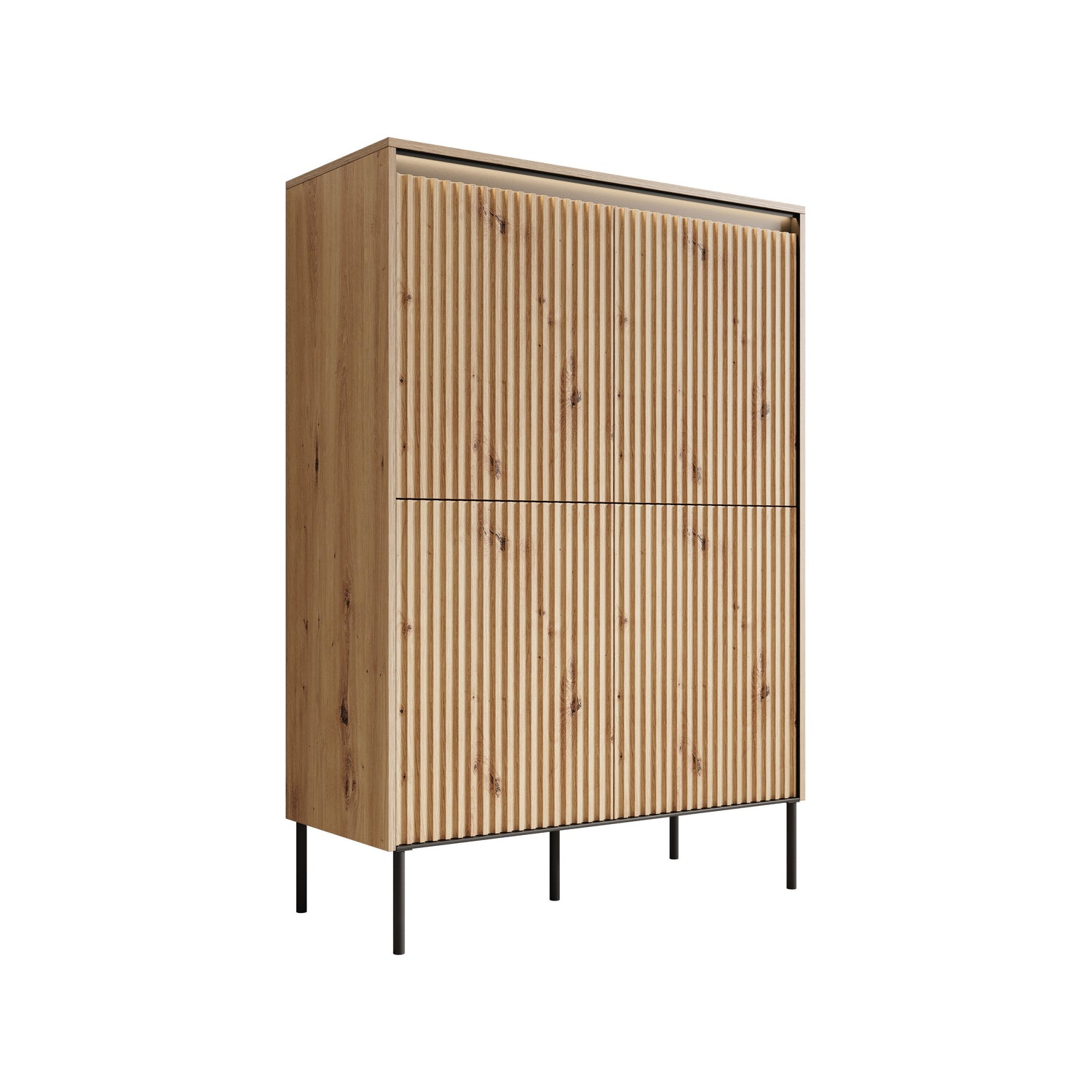 Meubella - Dressoir Timoteo - Eiken - 98 cm - Hoog