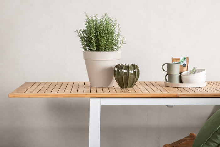 Rebellenclub Castor Tuintafel - 224 x 100 cm - Wit